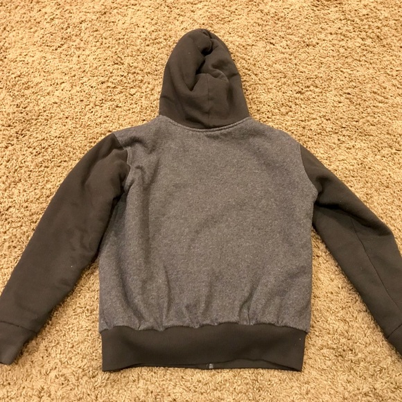 Boys medium fleece zip up hoodie pocket jacket - Picture 5 of 5